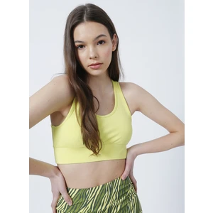 Y-Leshan Bisiklet Yaka DarKalıp Düz Yeşil Kadın Büstiyer