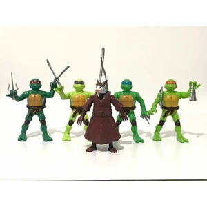 Ürün Sarayı Ninja  Ninja Kaplumbağalar Donatello Leonardo Raphael Mıchelangelo Splinter Usta 5li