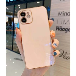 Iphone 11 Kılıf Luxury 12 Görünümlü Yumuşak Silikon Kamera Korumalı Pembe