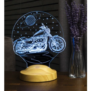 Sevgi Lambası 3D Lamba Motorsiklet Chopper