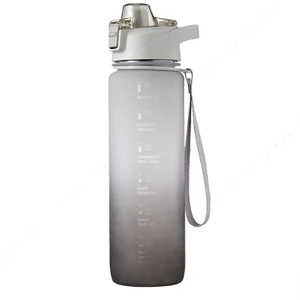 1000Ml Taşınabilir Spor Su Şişesi  Silver Gray (Yurt Dışından)