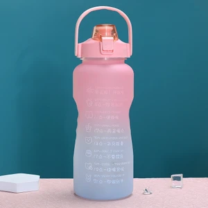 2L Geniş Kapasiteli Spor Su Bardağı  Pembe Mavi Degrade (Yurt Dışından)