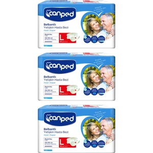 Belbantlı Yetişkin Hasta Bezi 100-150 cm L Beden 3 Paket 90 Adet