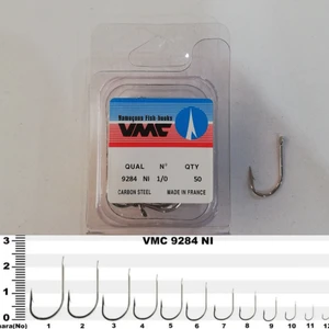 Vmc 9284NI Nikel Çapraz Kısa Pala Olta Iğnesi 50 Ad No :1/0