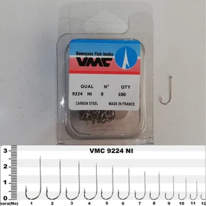 Vmc 9224NI Nikel Çapraz Uzun Pala Olta Iğnesi 100 Ad No : 8
