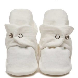 First Step Organik Pamuk Müslin Çıtçıtlı Beyaz Panduf