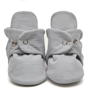 First Step Organik Pamuk Müslin Çıtçıtlı Açık Gri Panduf