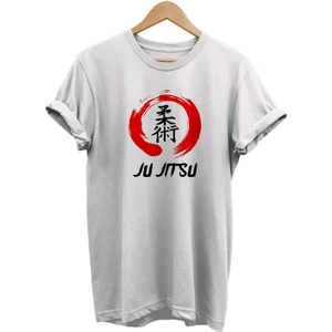 Ju Jitsu Baskılı %100 Pamuk Oversize T-Shirt Büyük Beden Tişört
