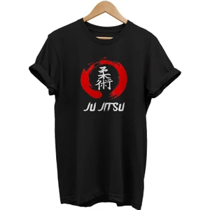 Ju Jitsu Baskılı %100 Pamuk Oversize T-Shirt Büyük Beden Tişört