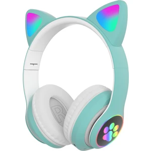 Kart Girişli Kedi Bluetooth Kulaklık Yüksek Ses Akıllı LED Kulaklık + 12 Saat Fazla Şarj