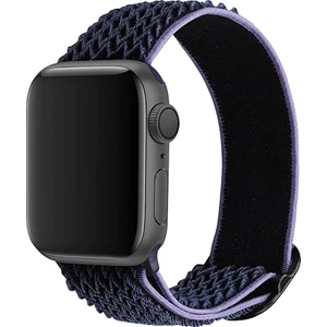 Bilişim Aksesuar Apple Watch Uyumlu Kordon 3 4 5 6 7 Se 38MM 40MM 41MM Örgü Tokalı Kordon Lacivert Mor