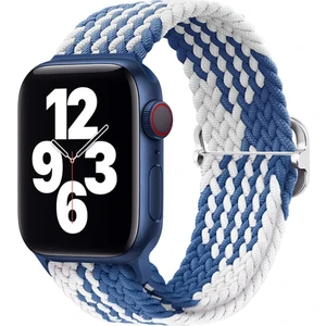 Bilişim Aksesuar Apple Watch Uyumlu Kordon 3 4 5 6 7 Se 38MM 40MM 41MM Örgü Tokalı Kordon Mavi Beyaz New