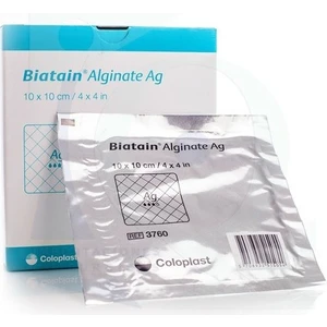 Coloplast Biatain 3760 Alginate Ag 10X10 Gümüşlü 5'li