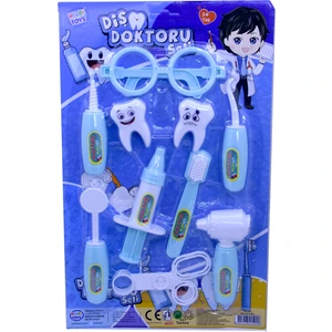 Diş Doktor Sağlık Seti Dişci Eğitici Öğretici Oyuncaklar Mavi