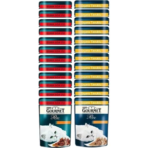 Gourmet Perle Izgara Karışık Tavuk Etli ve Sığır Etli Yaş Mama 24'lü