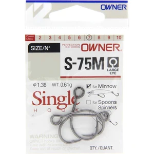 S-75M Single For Minnow Large Eye Black Chrome Olta Iğnesi