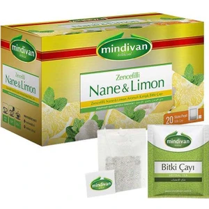 Nane, Limon ve Zencefil Çayı 20'li Premium Süzen Poşet