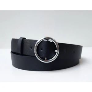 Kadın Siyah Halka Toka Kemer İM140