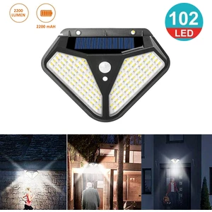 Solar 102 Ledli Güneş Enerjili 3 Modlu Bahçe Aydınlatması Hareket Sensörlü Lamba