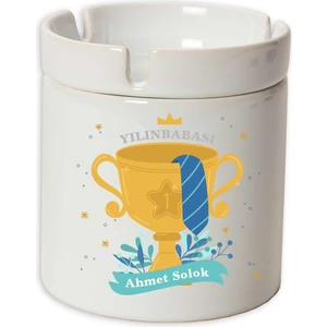 Hediye Rengi Isme Özel Seramik Küllük - Yılın Babası