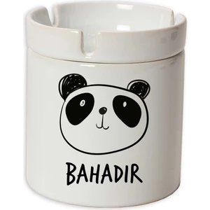 Hediye Rengi Isme Özel Seramik Küllük - Panda
