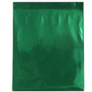 Paket Parti Ağzı Bantlı Metalize Hediye Paketi Yeşil 12X12CM (50'li)