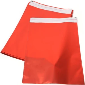Paket Parti Ağzı Bantlı Metalize Hediye Paketi Kırmızı 35X50(50'LI)