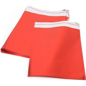 Paket Parti Ağzı Bantlı Metalize Hediye Paketi Kırmızı 20X25 cm (50'li)