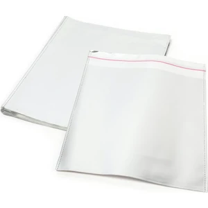 Paket Parti Ağzı Bantlı Metalize Hediye Paketi Gümüş 20X25 cm (50'li)