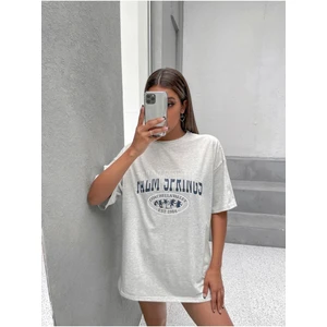 Letter Graphic Oversize Tasarım Tshirt