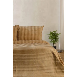 Merinos Modern Line 3 Parça Battaniye Seti - Hardal