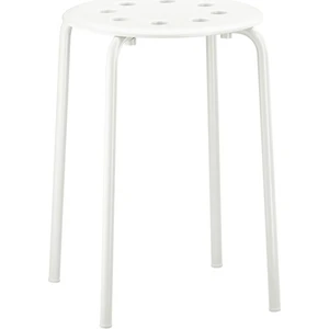 IKEA Tabure,beyaz  Genişlik 40CM Beyaz Renk Yuvarlak Tabure
