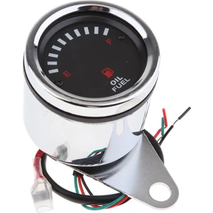 12 V 65 mm Mavi Kırmızı LED Araba Motosiklet Kamyon Elektronik Yağ Yakıt Ölçer (Yurt Dışından)