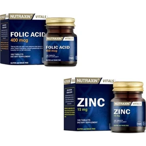 Folik Asit 400 Mcg 100 Tablet + Çinko (Sülfat)15 Mg 100 Tablet