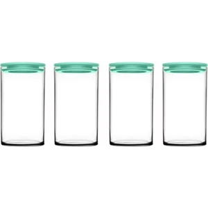 43736 Vakumlu Cam Kavanoz - Cam Erzak Saklama Kabı 4 Lü Trkz.