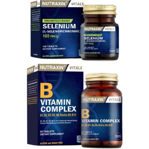 B1, B2, B3, B5, B6, B12 Içeren B Vitamin Complex 60 Tablet + Selenium 100 Mcg 100 Table