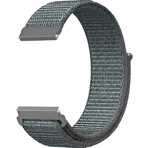 Case 4U Huawei Watch GT2 Pro Hasır Naylon Kordon Kayış 42mm NO25 KRD-03 Gri