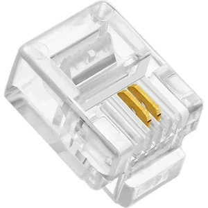 100 Adet Rj 11 2 Pin Jak 6P2C Telefon Kablosu Için Konnektör 100 Lü Cat3 Plug RJ11