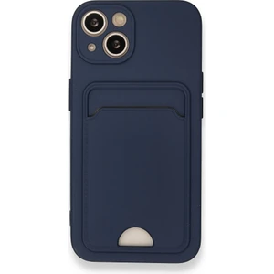 Wowlcraft Wowlery Apple iPhone 13 Uyumlu Arka Kamera Korumalı Kart Koyulabilen Silikon Kartlıklı Kılıf Kapak