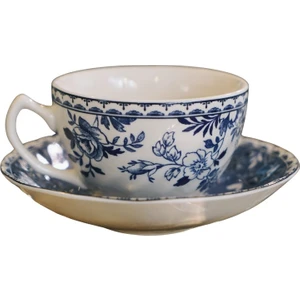 Three Beans Mavi Eski Moda Retro Seramik Kahve Fincanı Set  (Yurt Dışından)