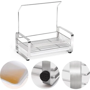 Three Beans Mutfak Lavabo Depolama Raf 304 Paslanmaz Çelik Sünger Temiz Topu Scrubbers Fırça Için Dayanıklı Pratik Organizatör Tutucu Braketi | Depolama Tutucular ve raflar (Yurt Dışından)