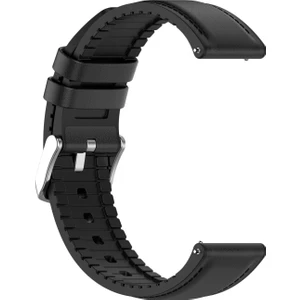 Hızlı Yayın Deri Silikon Yedek Watch Band Huawei Izle Gt 2e Siyah (Yurt Dışından)
