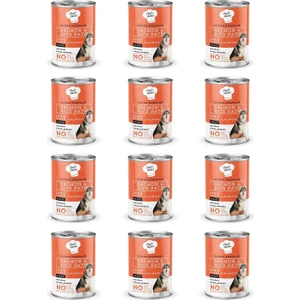 Chef's Choice Tahılsız Somon Balıklı ve Pirinçli Ezme Köpek Konservesi 400 gr x 12 Adet