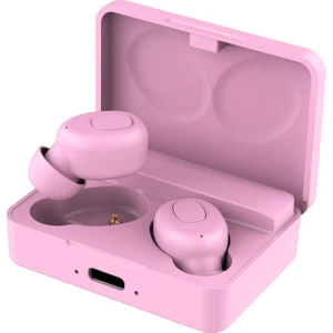 Bluetooth 5.0 Gaming Earbuds Dokunmatik Kontrol Dahili Mıc Koşu Su Geçirmez Pembe (Yurt Dışından)