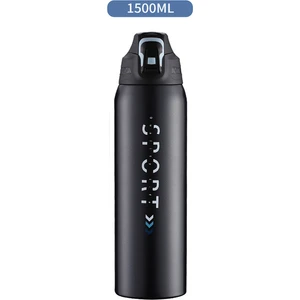 Three Beans 1500 ml Paslanmaz Çelik Su Şişesi Seyahat Termos Şişesi Büyük Kapasiteli Taşınabilir Açık Şişe Koruma Içme Kupası | Spor Şişeleri (Yurt Dışından)
