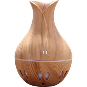 Three Beans Ultrasonik Hava Nemlendirici Aroma Difüzör Esansiyel Yağı Difüzör Ahşap Tahıl Aromaterapi Arıtma Mist Maker 7 Renkler Hafif Home | Nemlendiriciler (Yurt Dışından)