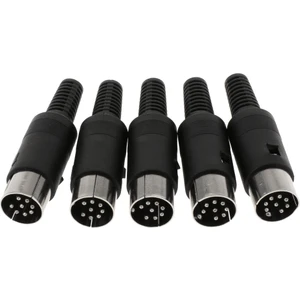 5 Stk. 8 Pol Dın Kablo Bağlayıcı Yuvarlak Konnektör Ses Konnektörü Mıdı Plug 8 Pin (Yurt Dışından)