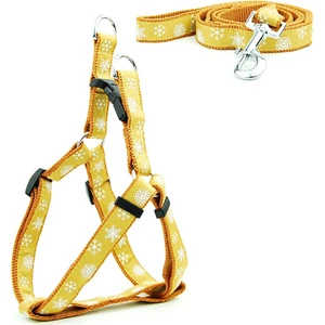 Three Beans 1 Adet Köpek Koşum Tasma Pet Ürünleri Ayarlanabilir Nokta Baskılı Koşum Ve Tasma Büyük Köpekler Için Yürüyüş | Koşumlar (Sarı) (Yurt Dışından)