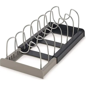 Three Beans Geri Çekilebilir Pan ve Pot Kapak Organizatör Raf Çanak Kurutma Raf Pot Kapak Tutucu Mutfak Dolabı Paslanmaz Çelik Tava Kapak Standı | Raflar ve sahipler (Kahverengi) (Yurt Dışından)