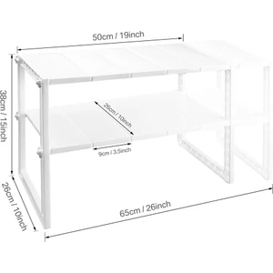 Three Beans Lavabo Organizer Altında Genişletilebilir 1/2tier Mutfak Malzemeleri Dolap Organizatör, (Yurt Dışından)